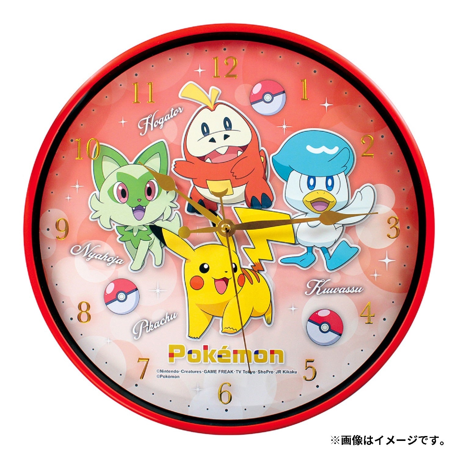 Pokemon Index wall clock glitter from Japan, official merchandise
