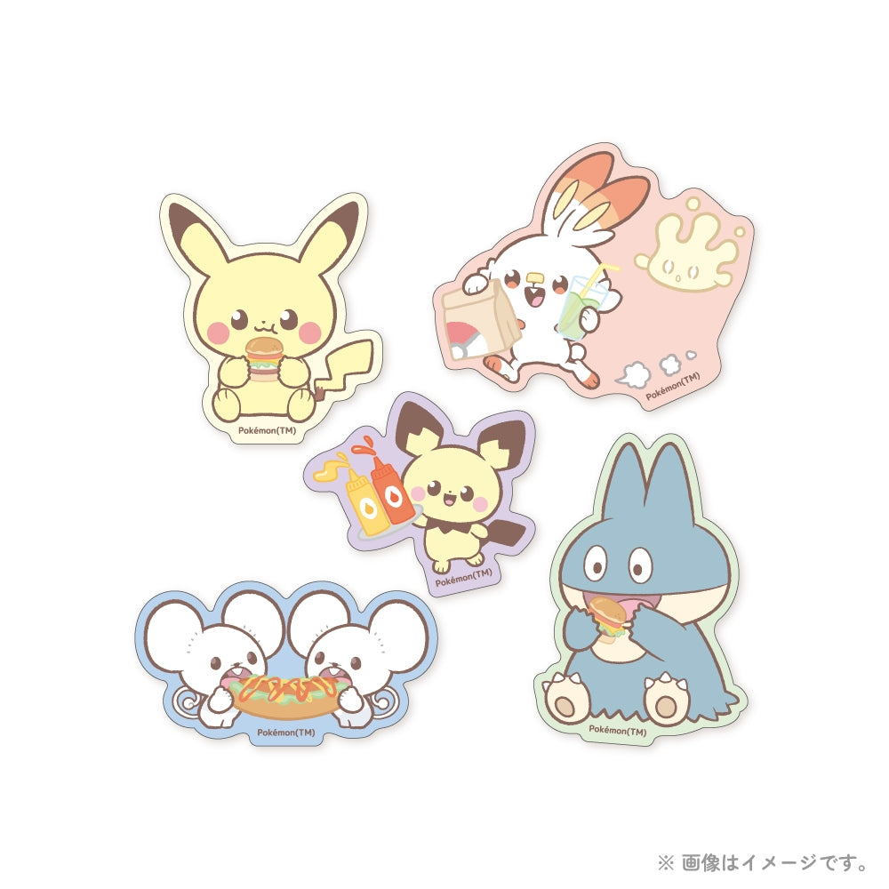 Set of 5 Pokemon stickers featuring Charmeleon, official artwork from Japan