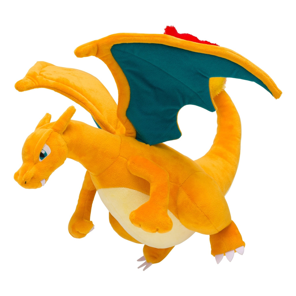 Large Charizard plush toy with vibrant orange color from Japan