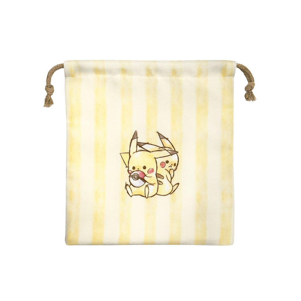 Gusseted drawstring “Pikachu number025” sitting