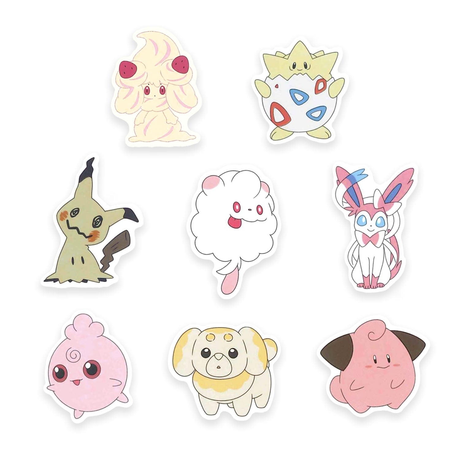 Authentic Japanese Pokemon Flake Shields Fairy Type sticker from Pokemon Center Online