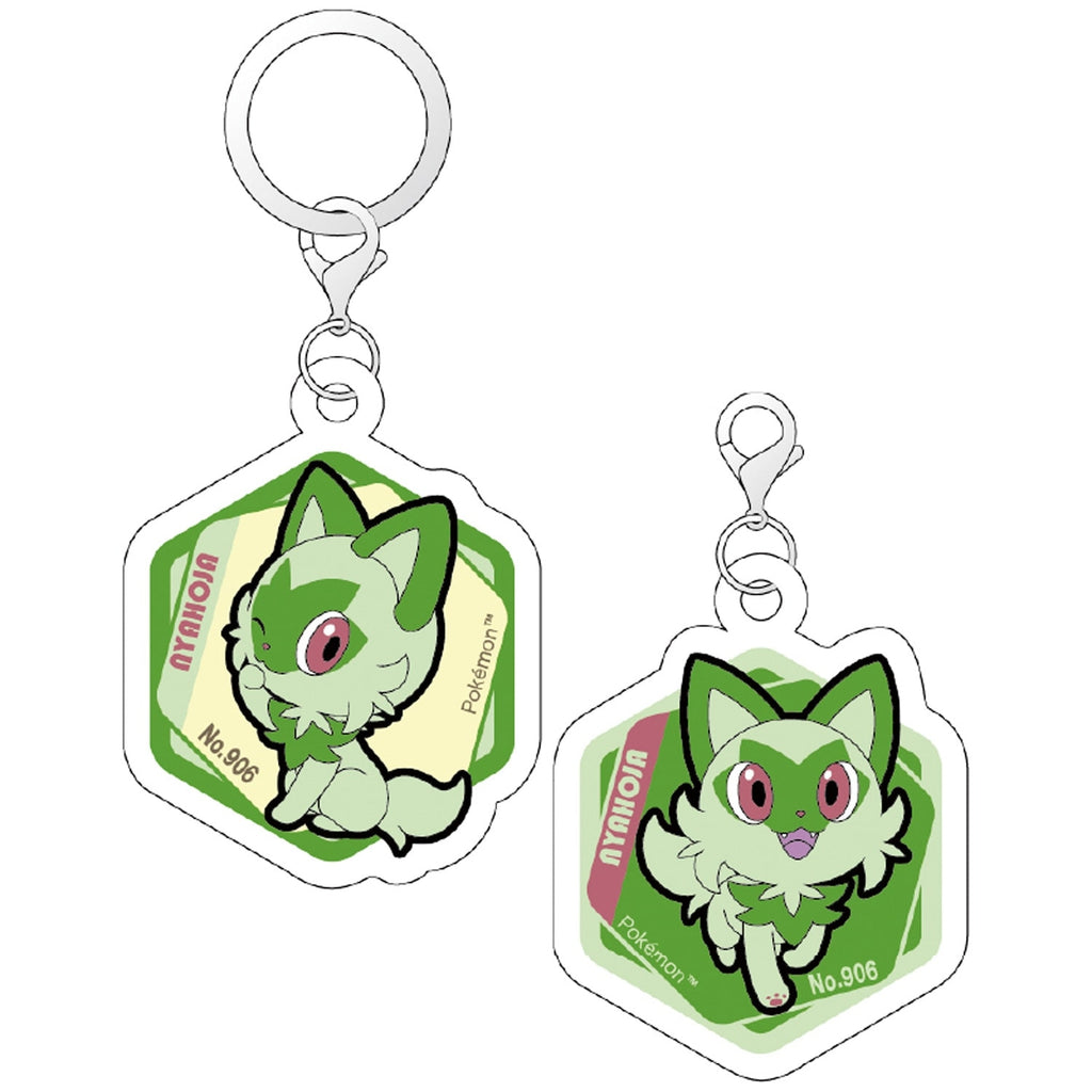 Acrylic marker charm set with Sprigatito design from Japan