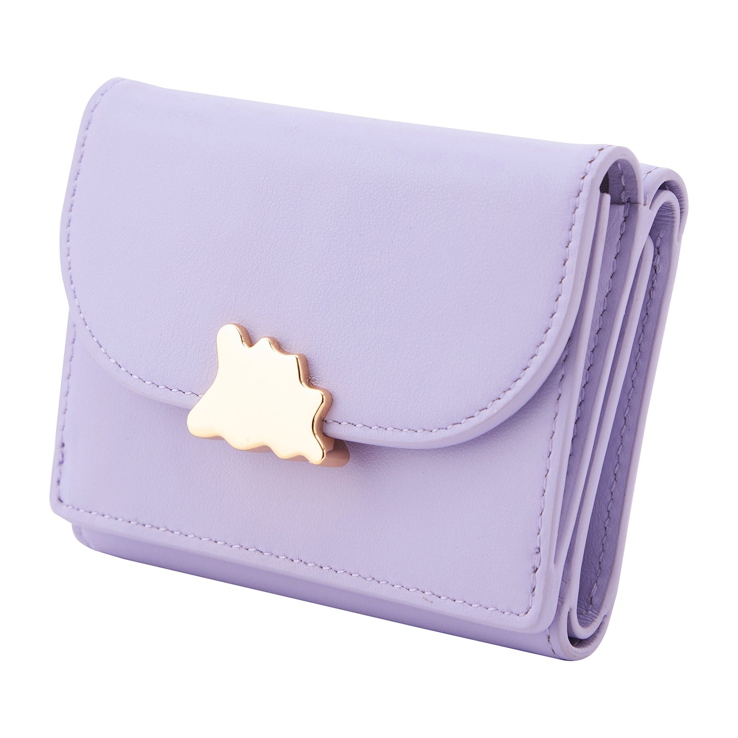 Genuine leather tri-fold wallet Metamon