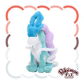 Suicune plush from Japan with vibrant blue color and detailed face