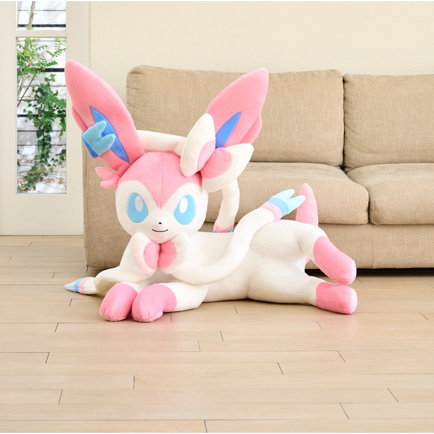 Nymphia plushie lying down from Japan, soft and cute