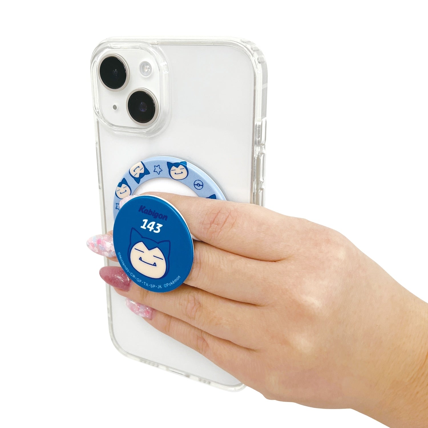 Authentic Japanese Snorlax smartphone grip, MagSafe compatible