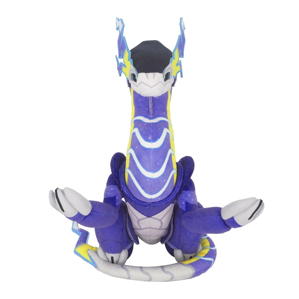 Authentic Pokemon Miraidon stuffed toy with detailed face from Japan