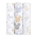 [aden + anais] Muslin swaddle 3 pieces mickey+minnie ASWC30003DIJ