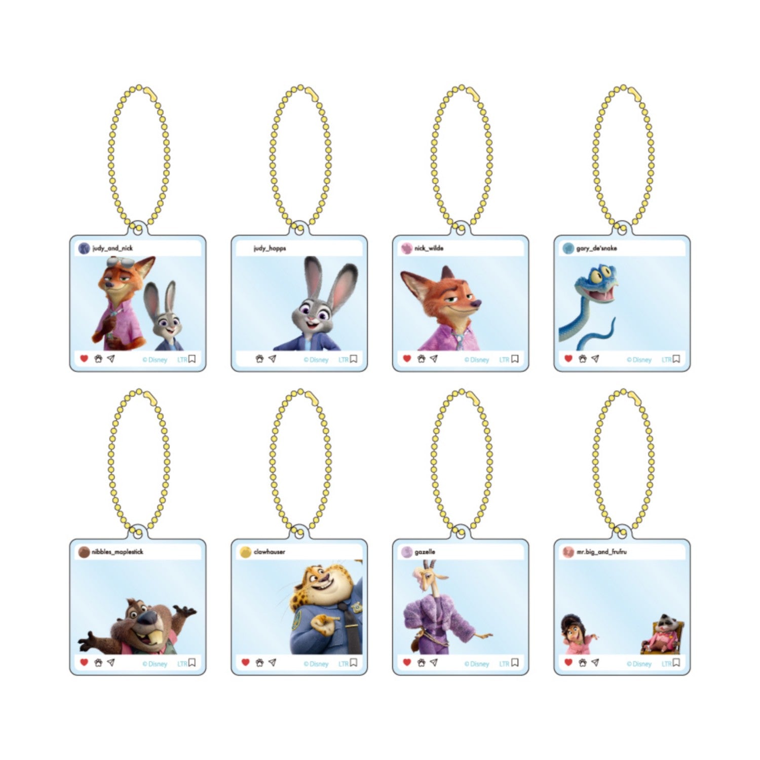 [OH MY CAFE] Zootopia 2 Acrylic Keychain (8 random types)