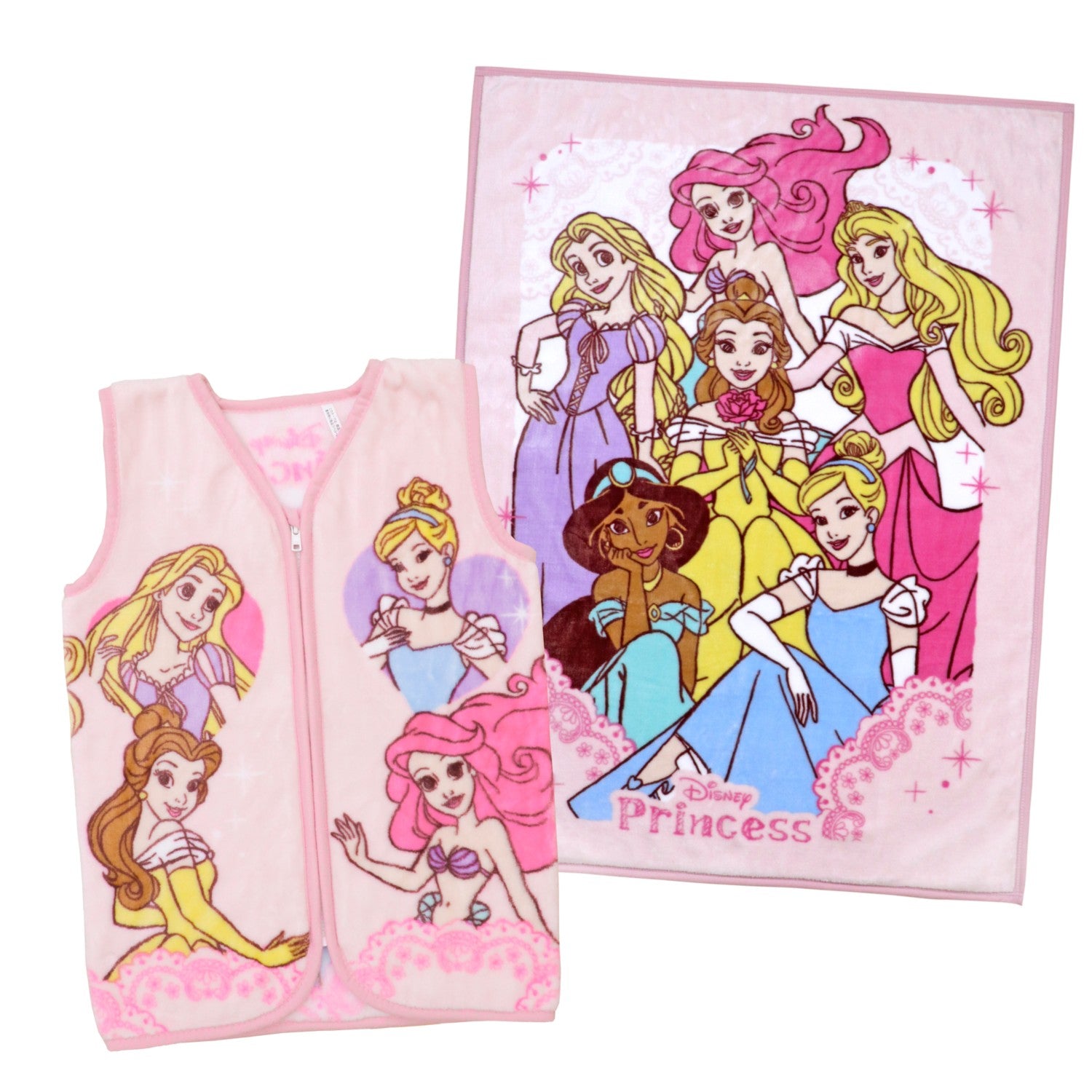 Disney Princess Blanket + Sleeper 2 Piece Set New Meyer NZ2001s-PR