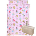 Disney Princess Nap Futon Set, 8 Pieces, 100% Cotton, Waterproof Bag, Water Repellent Bag, Name Tag Included, NZ1264