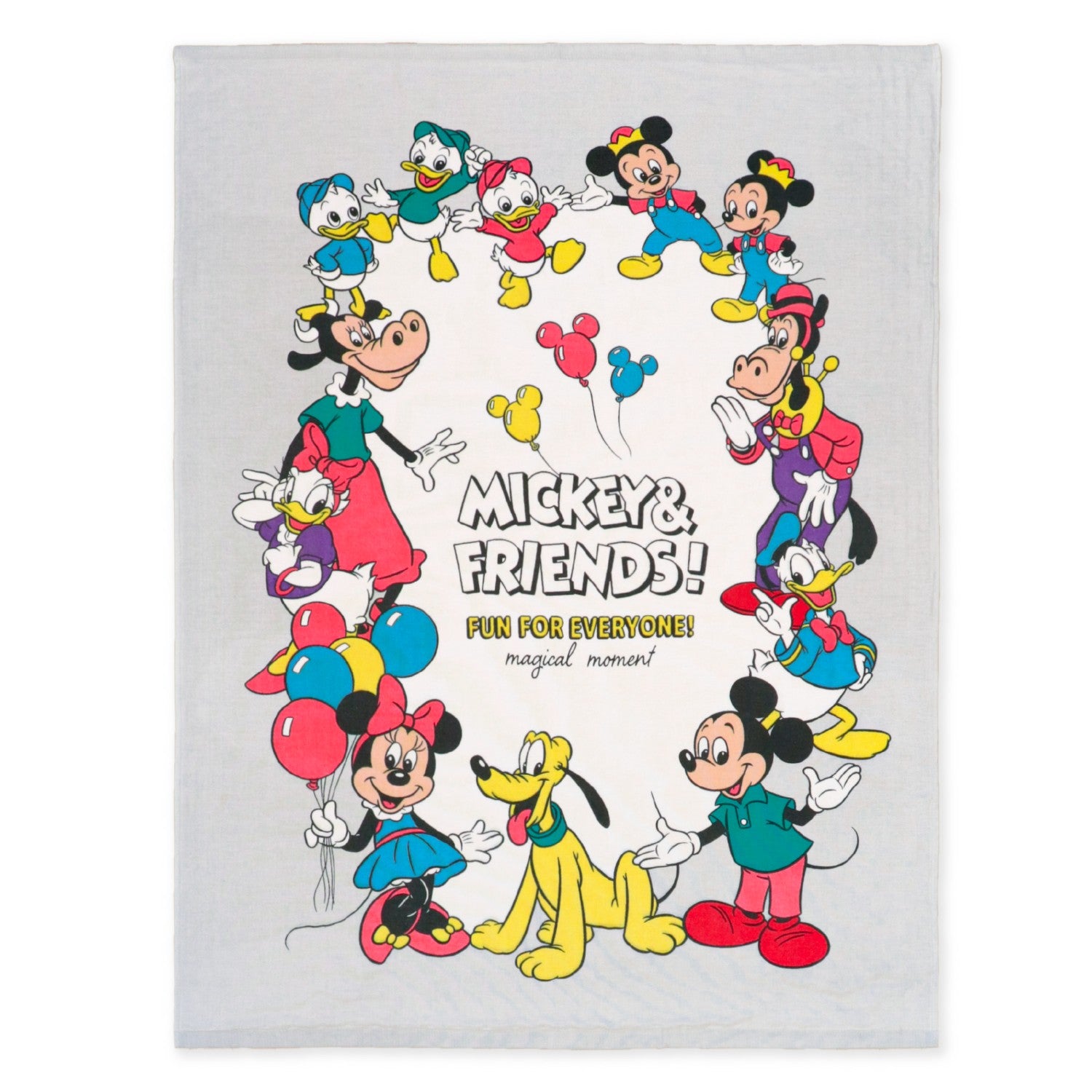 Mickey Minnie Donald Daisy Towel Blanket 85 x 115cm Gauze Outer Pile Back 100% Cotton NZ1802