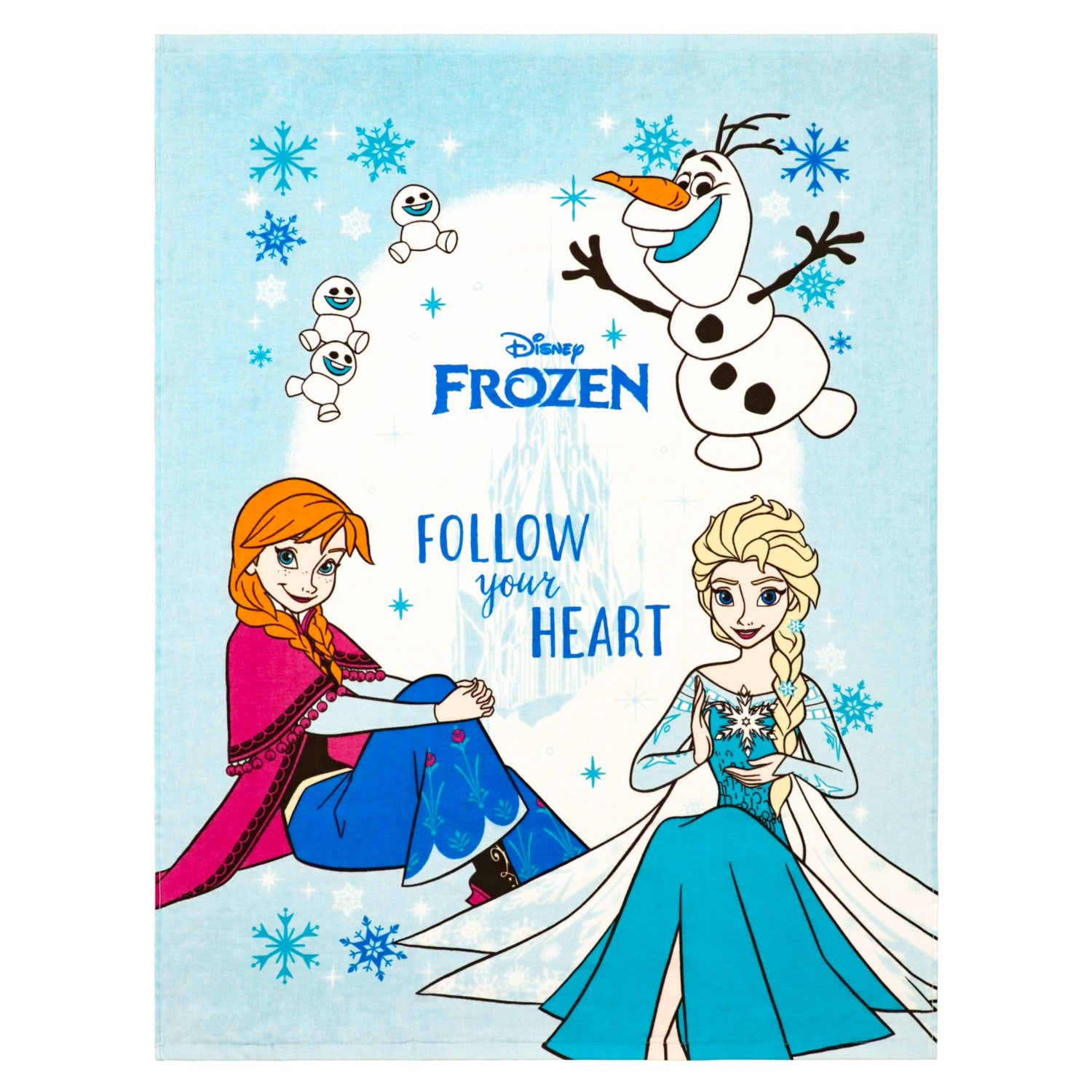 Anna Elsa Olaf Towel Blanket Frozen 85 x 115cm Outer Gauze Back Pile 100% Cotton NZ1811-FR