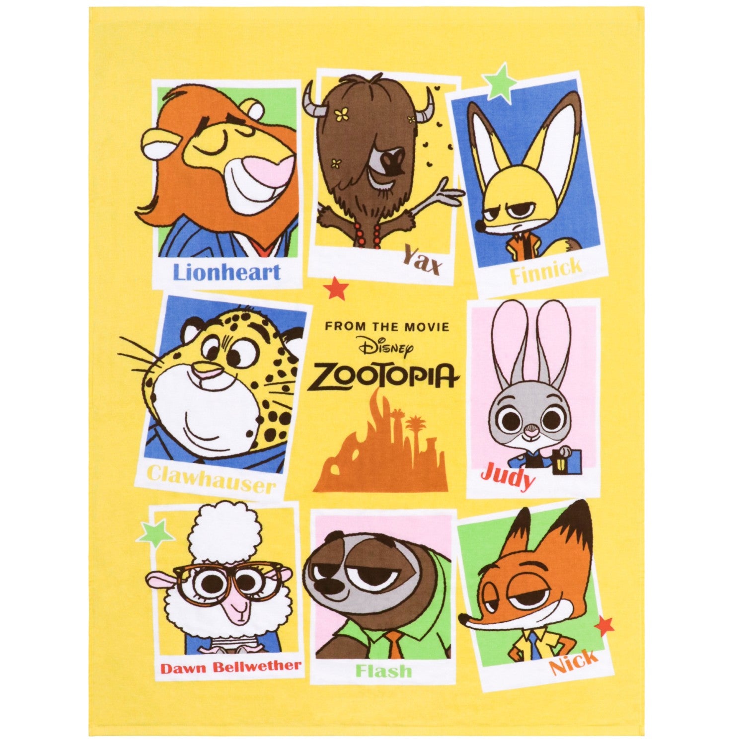 Zootopia Towel Blanket 85 x 115cm Judy Hopps Nick Wilde Finnick Flash Clawhauser Outer Gauze Back Pile 100% Cotton NZ1812-ZO