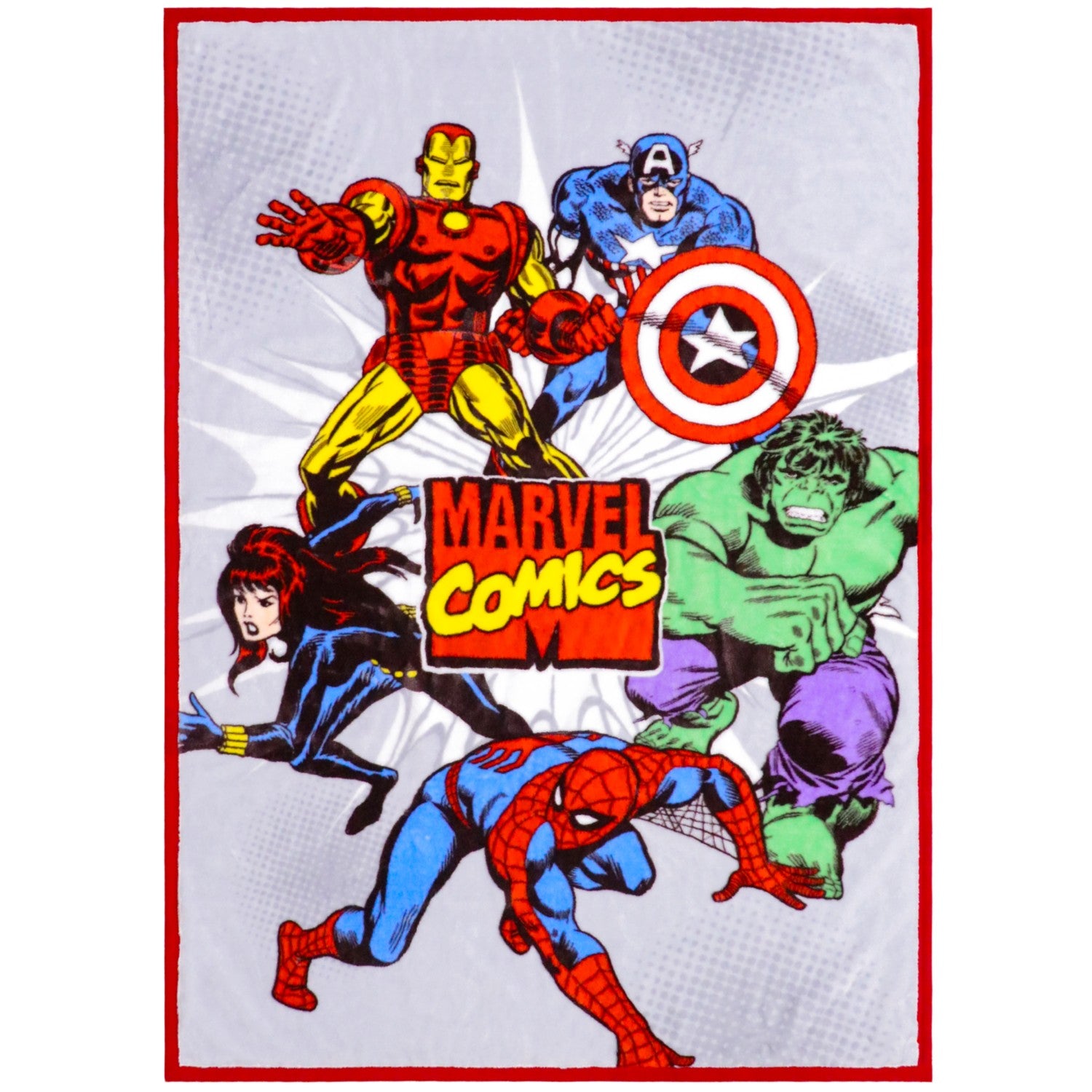 Marvel Blanket 100 x 140cm New Meyer Avengers Spider-Man Iron Man Captain America Hulk Black Widow NM2400-AG