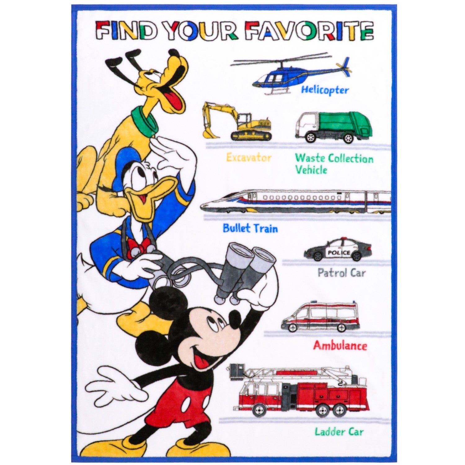 Mickey & Friends Blanket 100 x 140cm New Meyer Vehicle NZ2400-MK