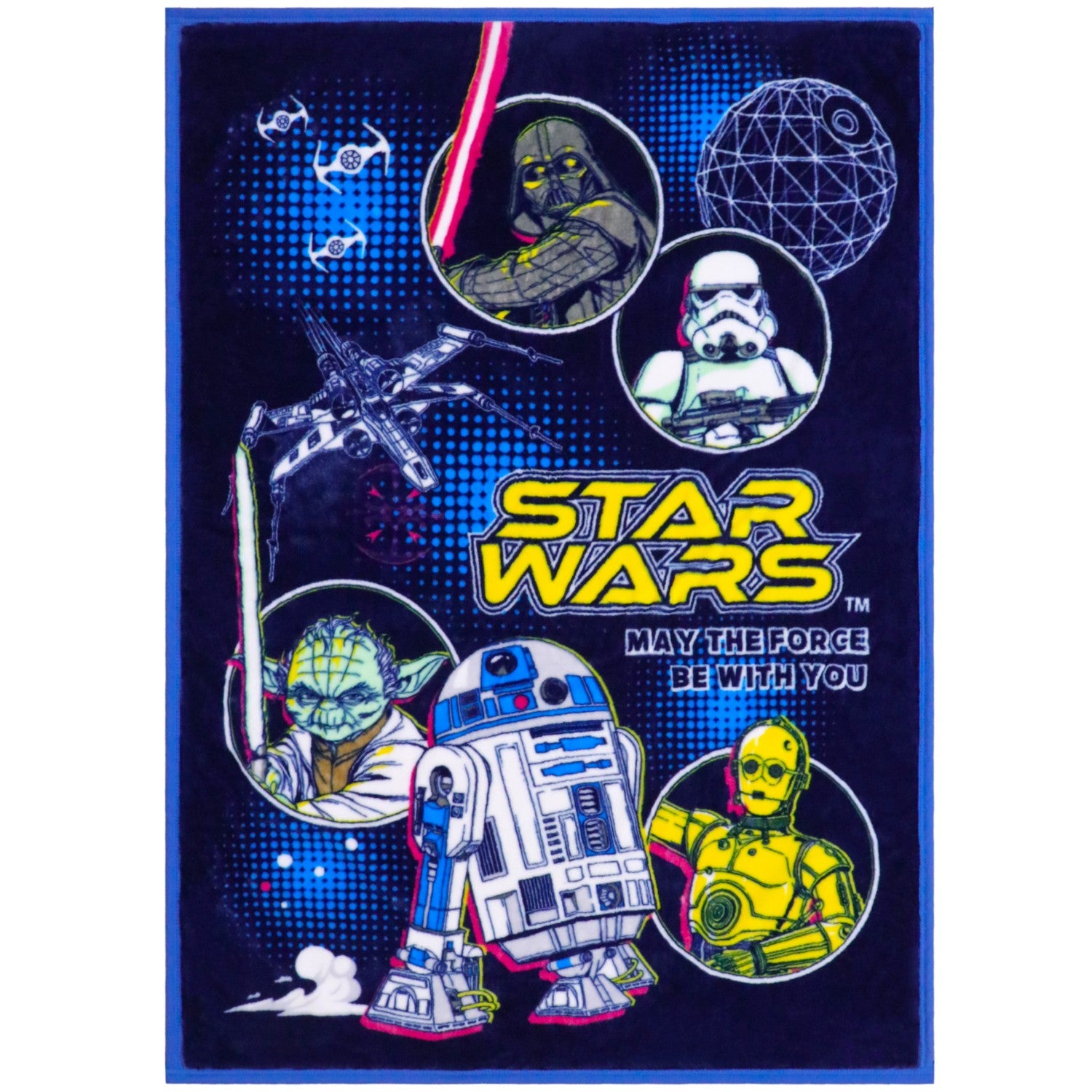Star Wars Blanket 100 x 140cm New Meyer STAR WARS Darth Vader Master Yoda R2-D2 C-3PO Stormtrooper NS2400-SW