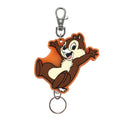 Chip rubber reel keychain
