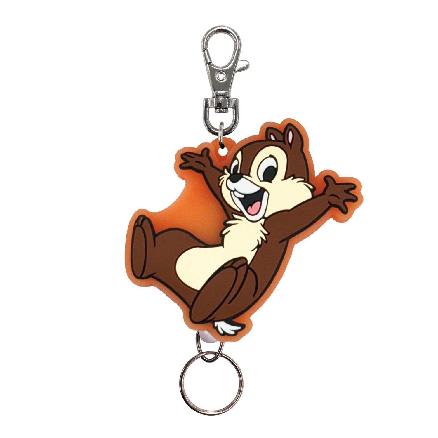 Chip rubber reel keychain