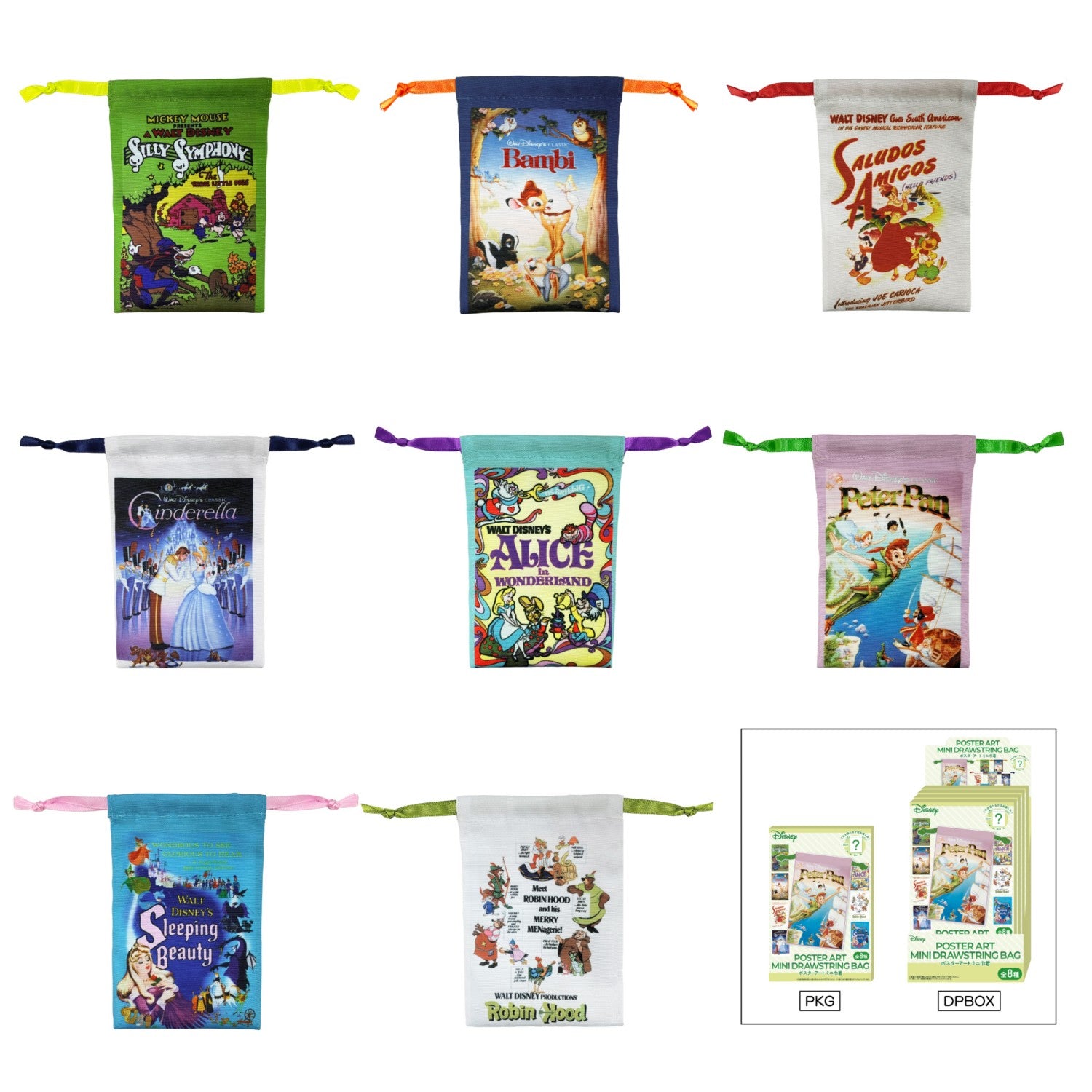 Poster art mini drawstring purse [Set of 8]