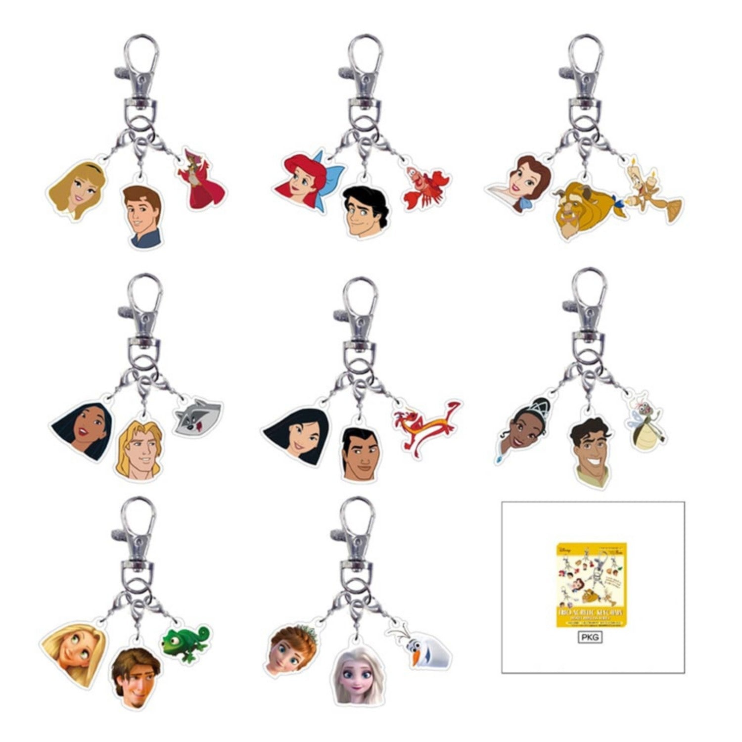 Disney Princess/Trio Acrylic Keychain [Set of 8]