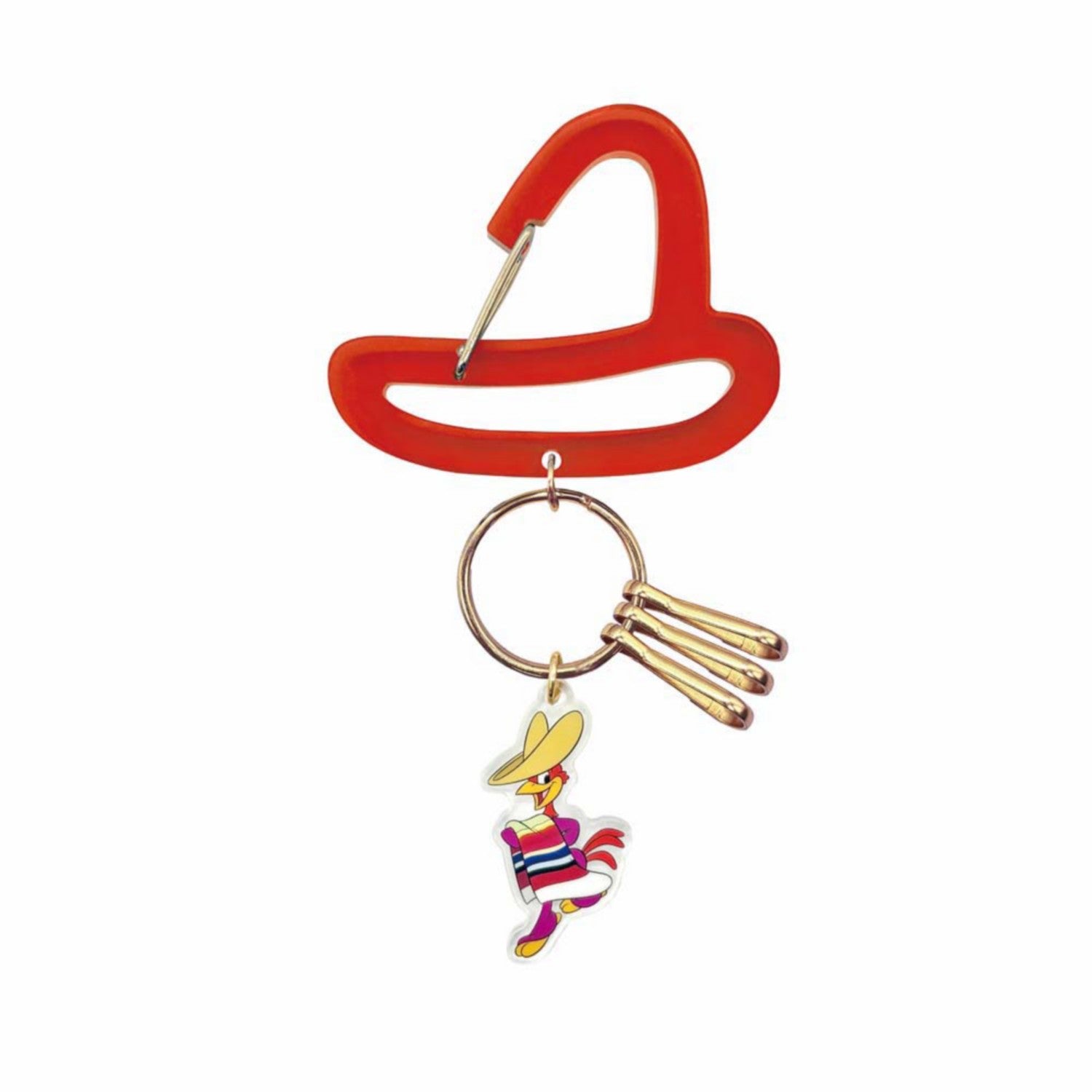 Panchito acrylic carabiner charm