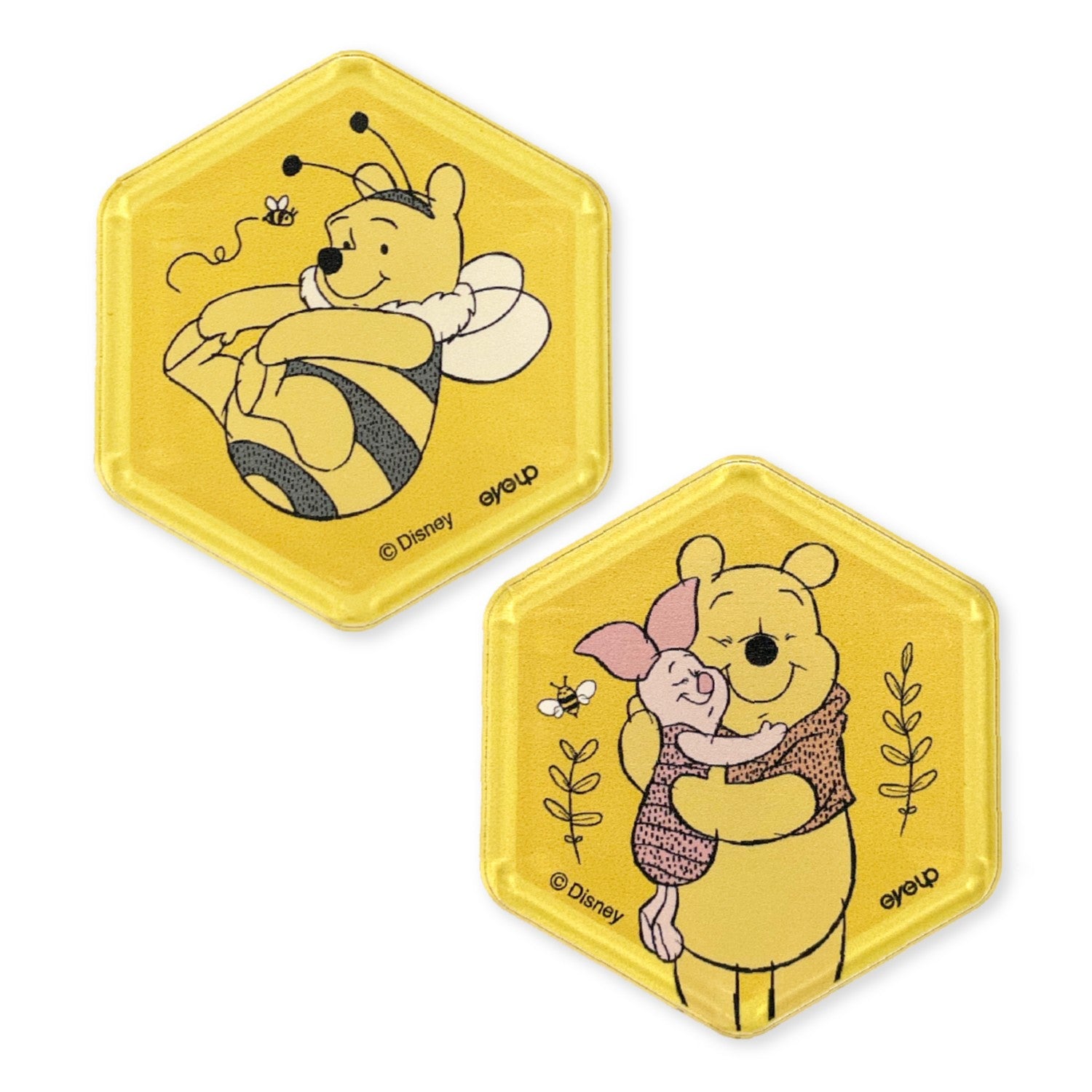 Winnie the Pooh Honeycomb Acrylic Magnet Set (Pooh & Piglet)