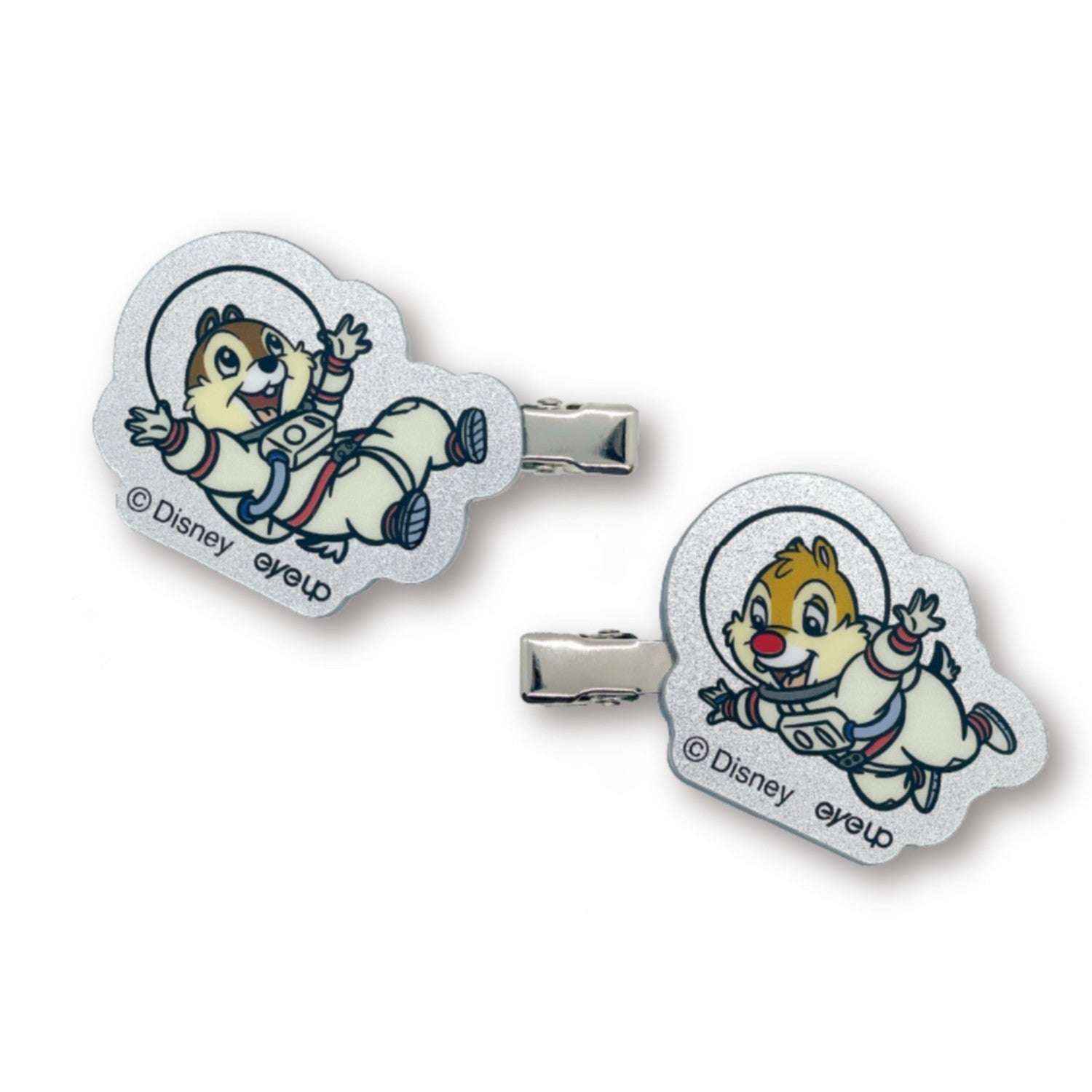 Acrylic hair clip set (Astronaut/Chip & Dale)