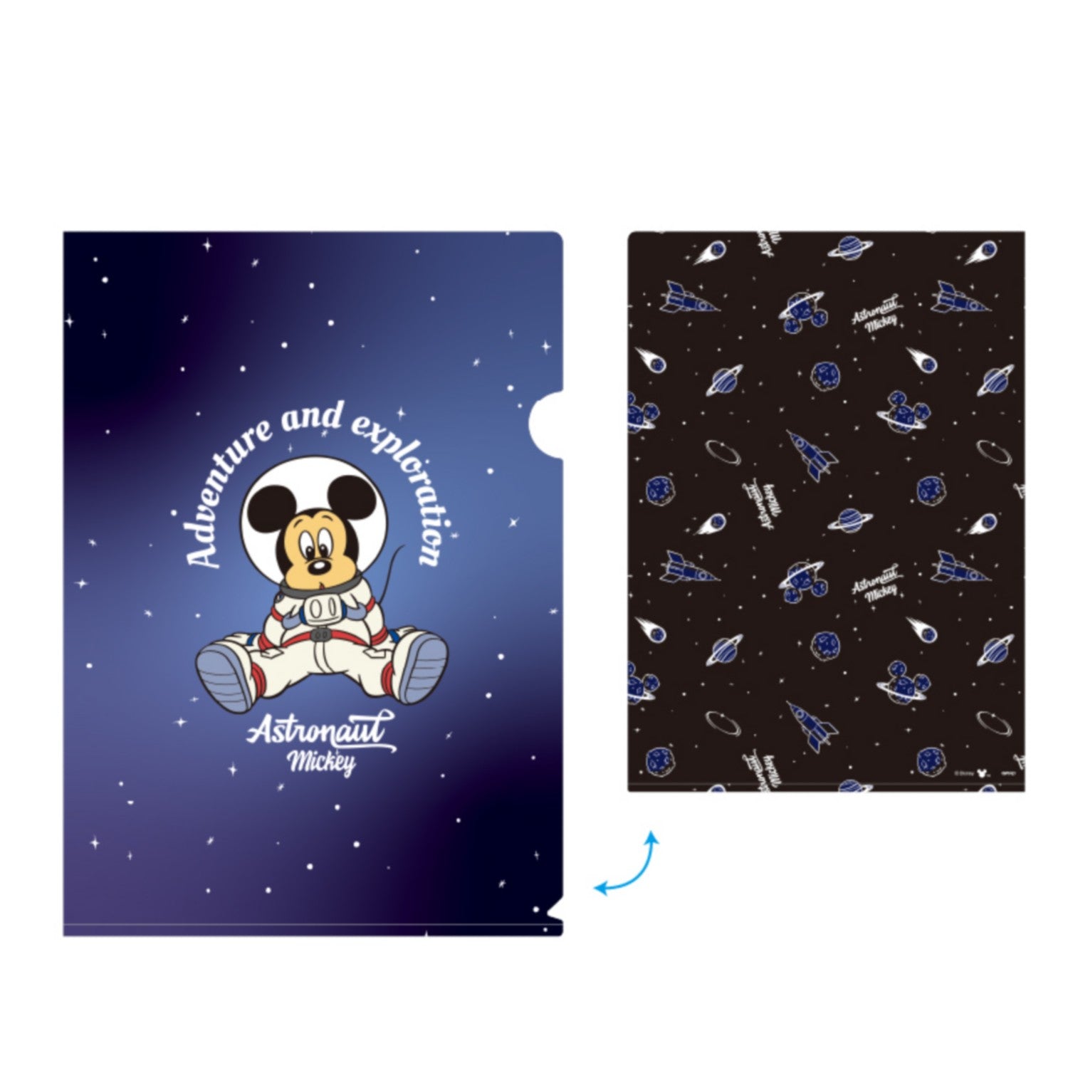 Metallic clear file (Astronaut/Blue)