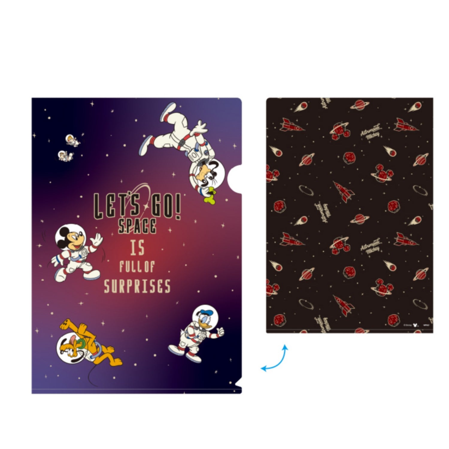 Metallic clear file (Astronaut/Red)