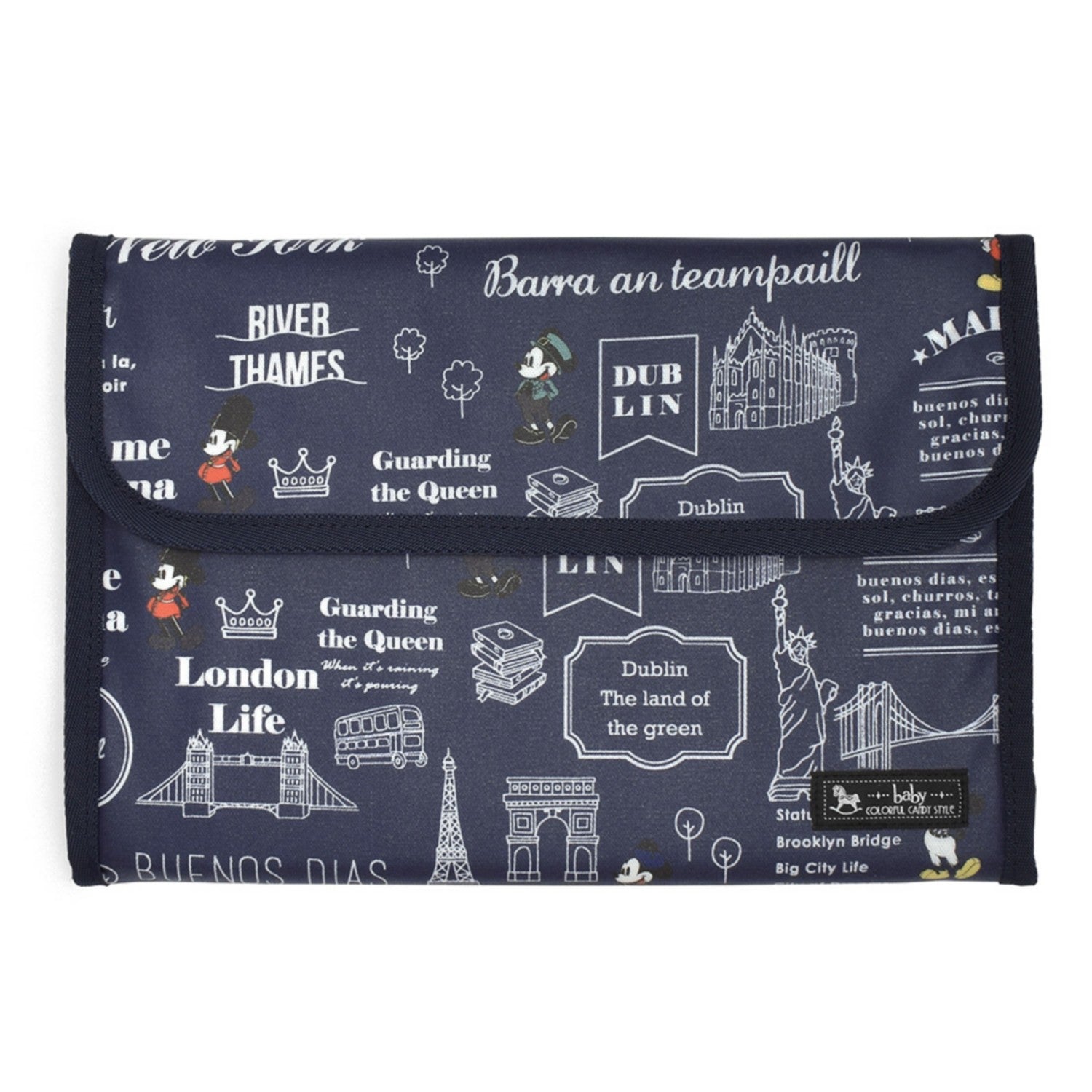 Multi case/mother and child notebook case bellows type / Mickey Mouse / LET’S TRAVEL / Mickey Mouse /