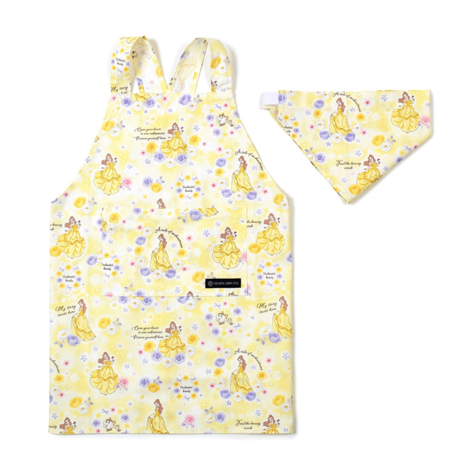 Back cross children's apron (100-120cm) / Belle / BEAUTY AND THE BEAST / Belle /