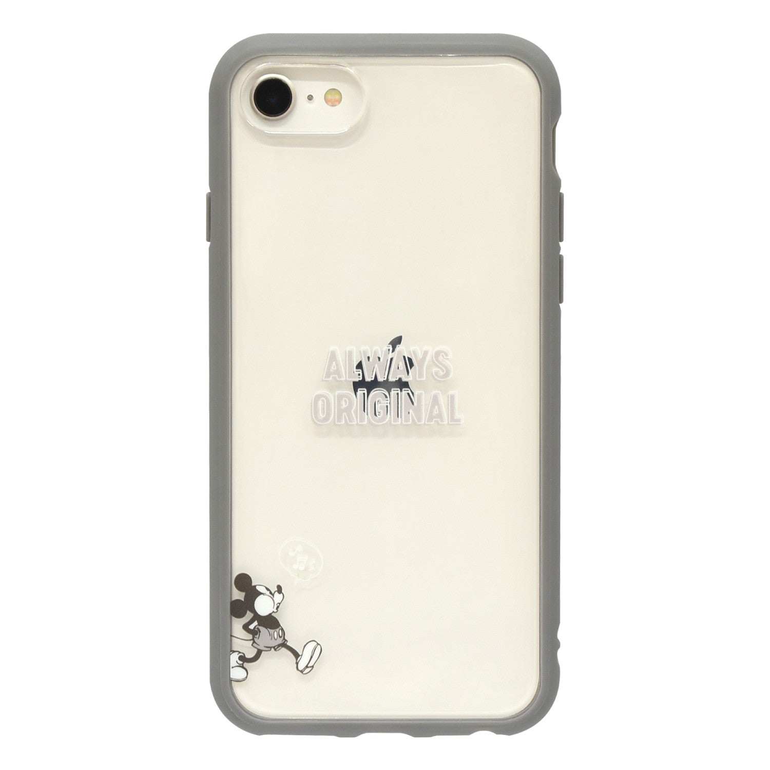 Mickey Mouse iPhone case with clear design from Japan, featuring Disney's iconic character