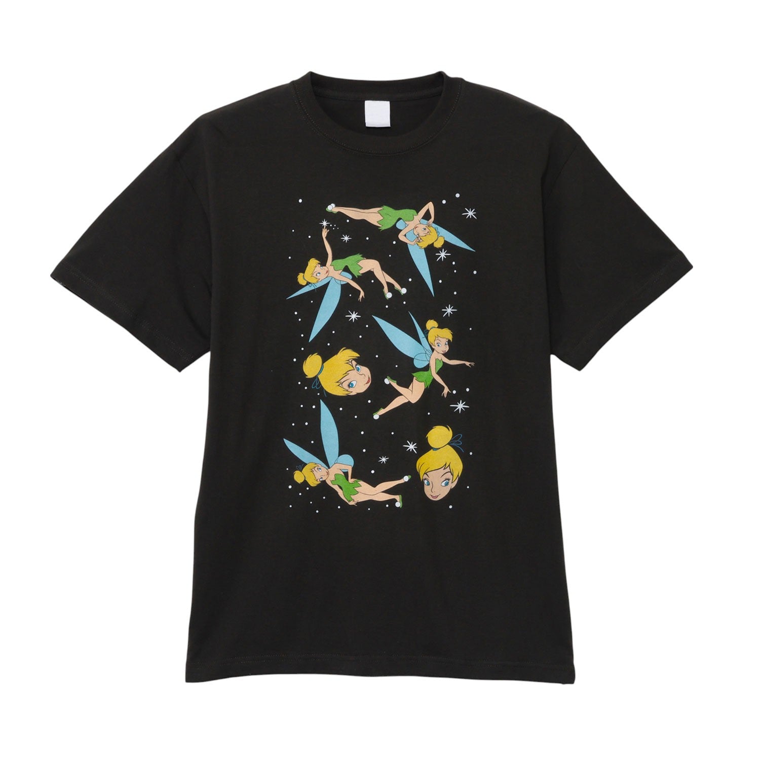 Nostalgica Double-Sided Print T-Shirt Tinker Bell Black