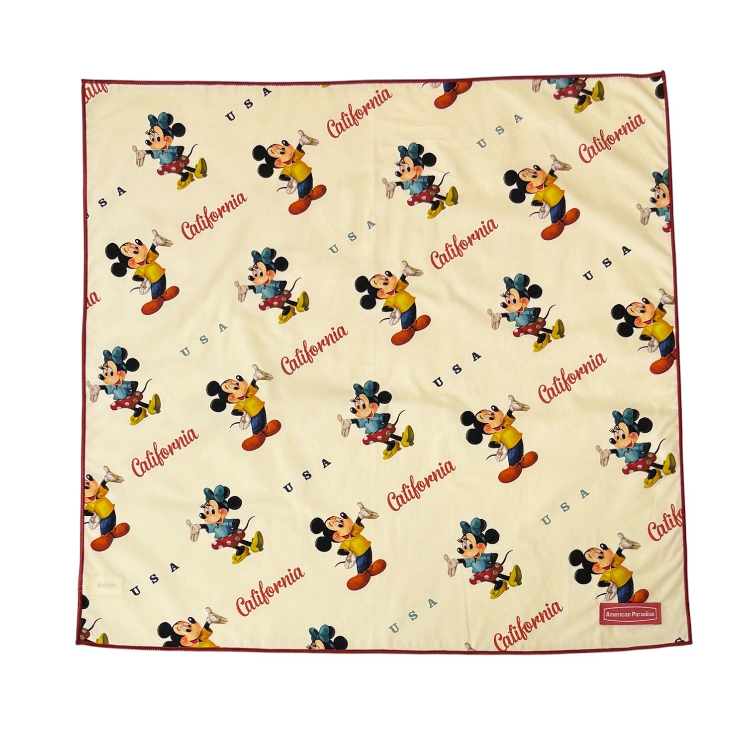 Disney American Paradise Bandana Mickey & Minnie Pose Pattern