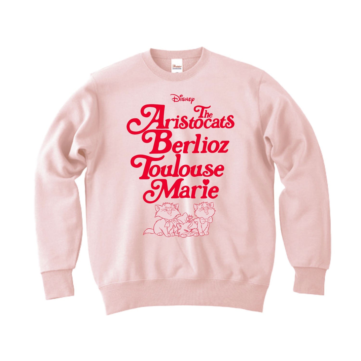 Nostalgica Puku Sweat Fashionable Cat Pink x Red