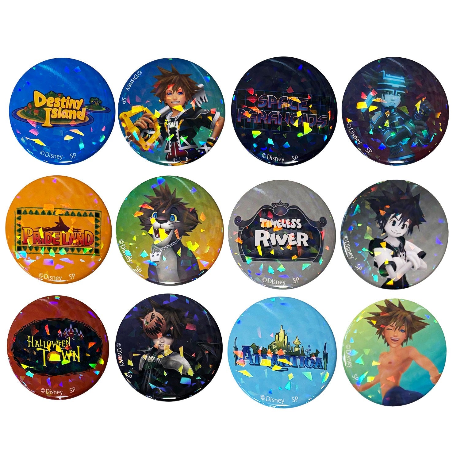 Disney Kingdom Hearts Blind Can Badge Set of 2 Single Items (Total 6 Types)