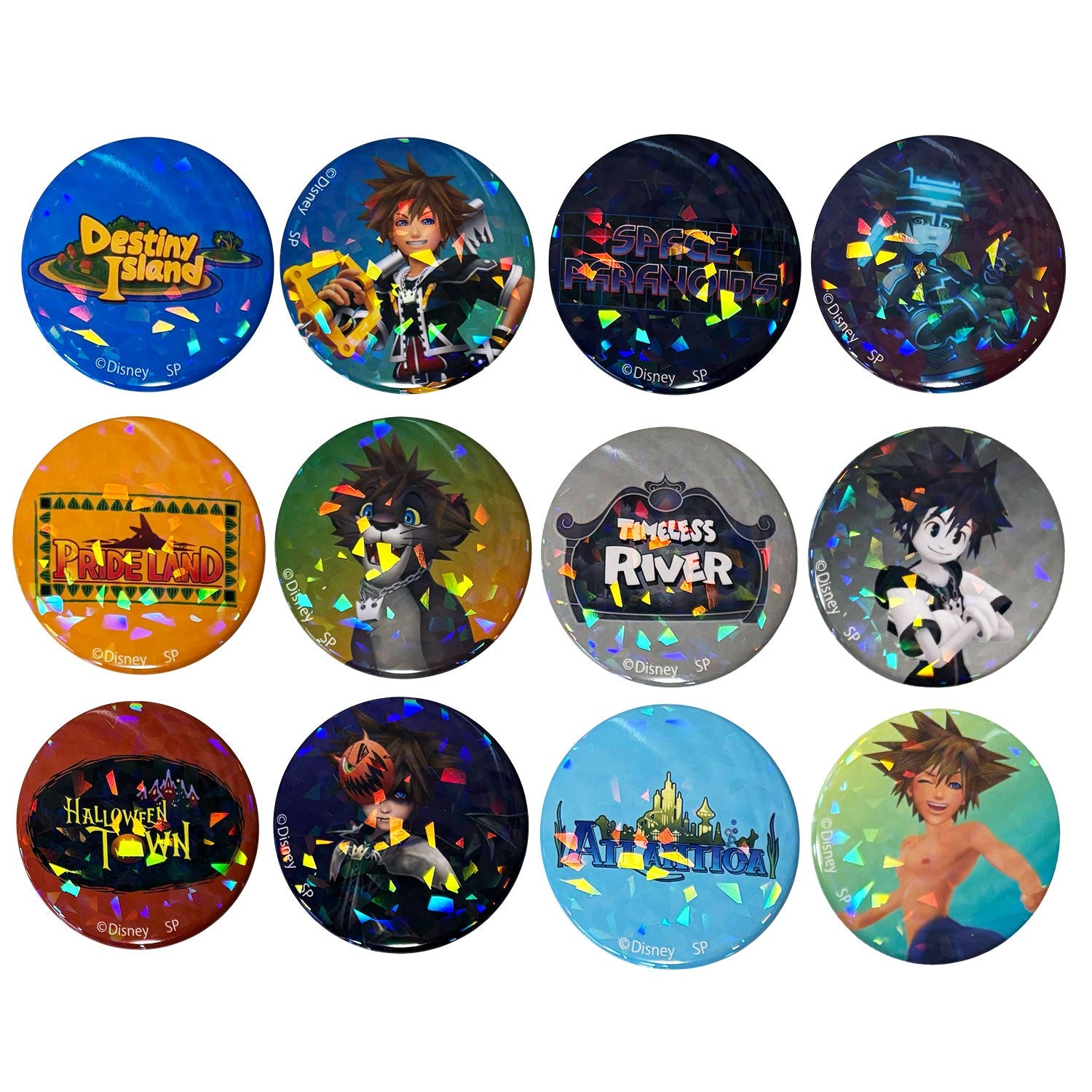 Disney Kingdom Hearts Blind Can Badge 2 Piece Set BOX Set (Total 6 Types)