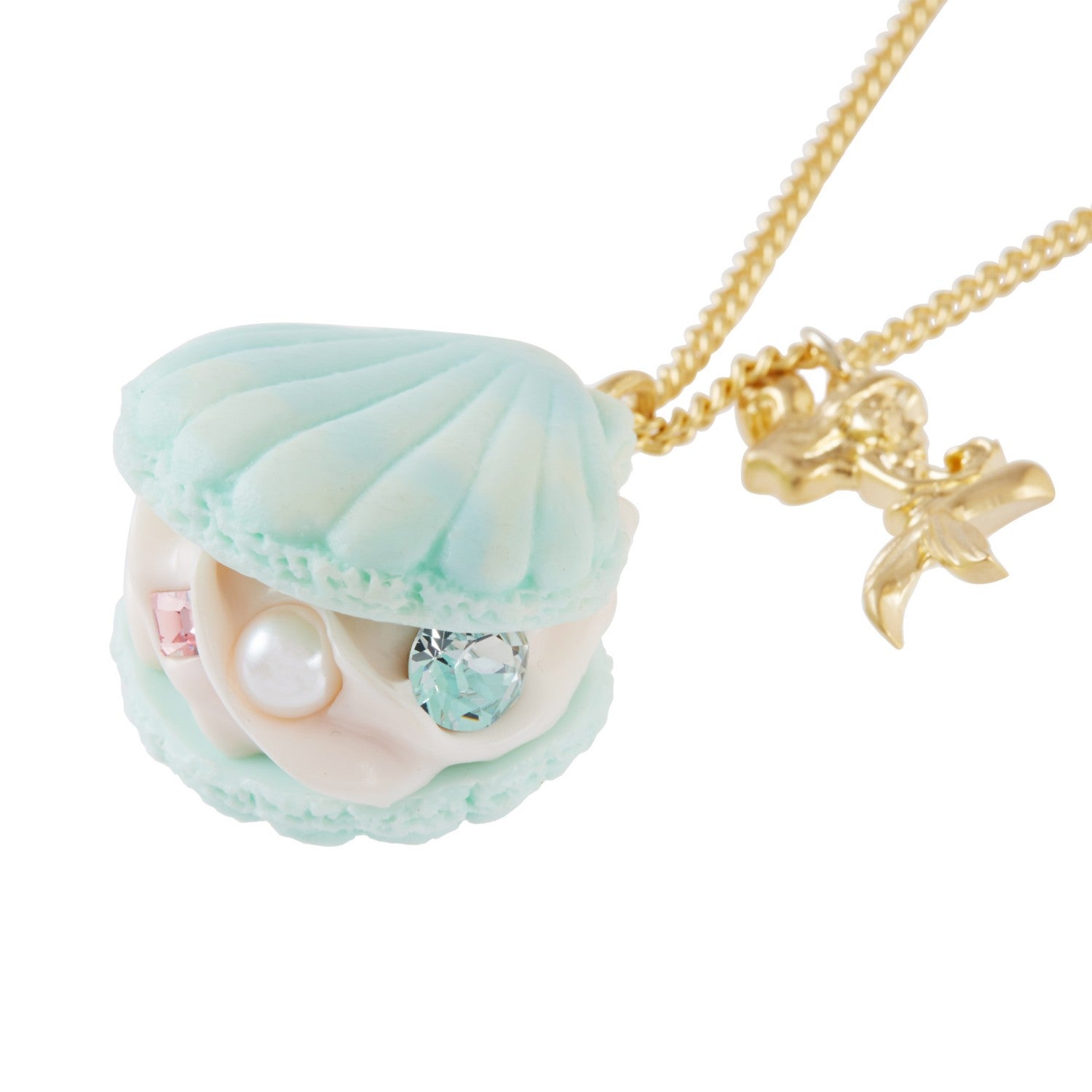 [Q-pot] Ariel/Necklace Shell Macaron