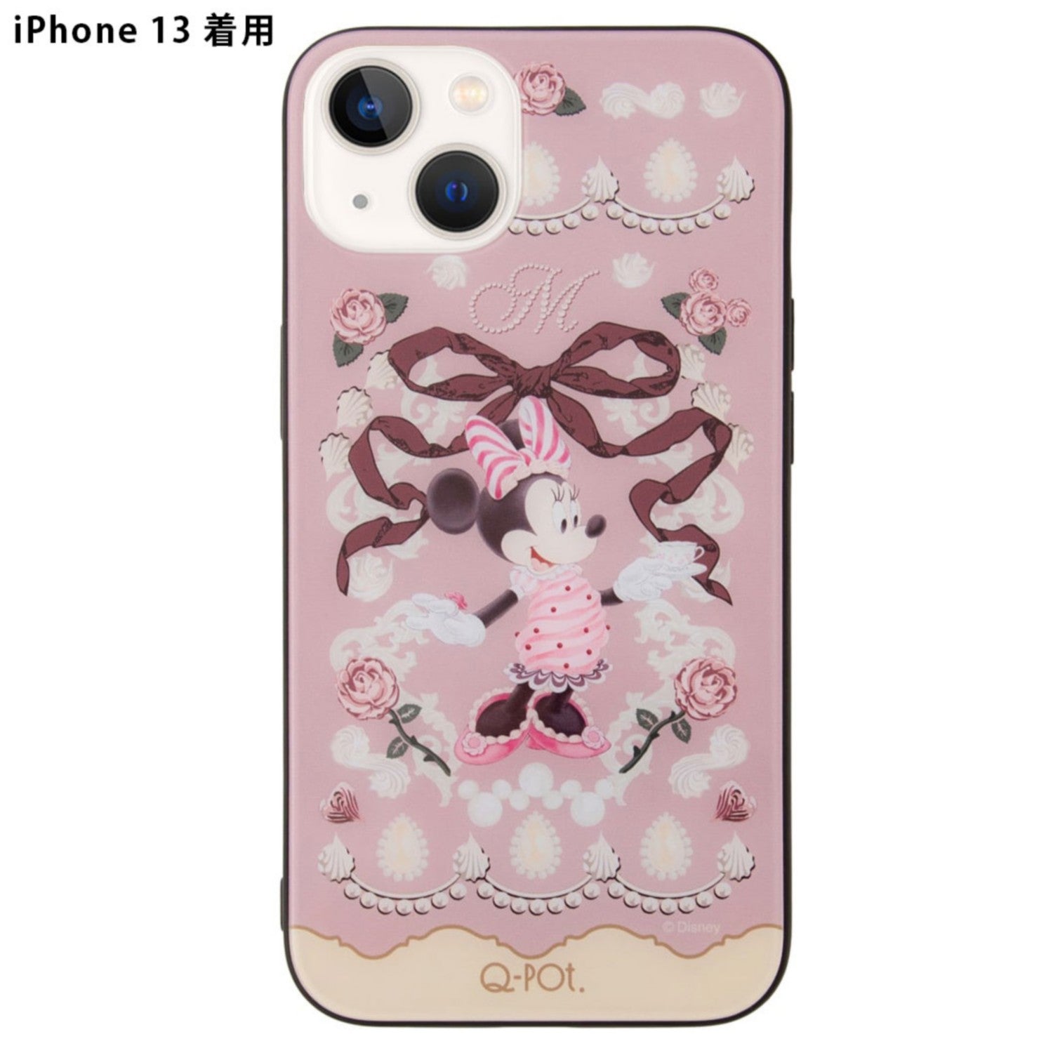 [Q-Pot] Minnie/iPhone13/14 compatible hard glass case sweets