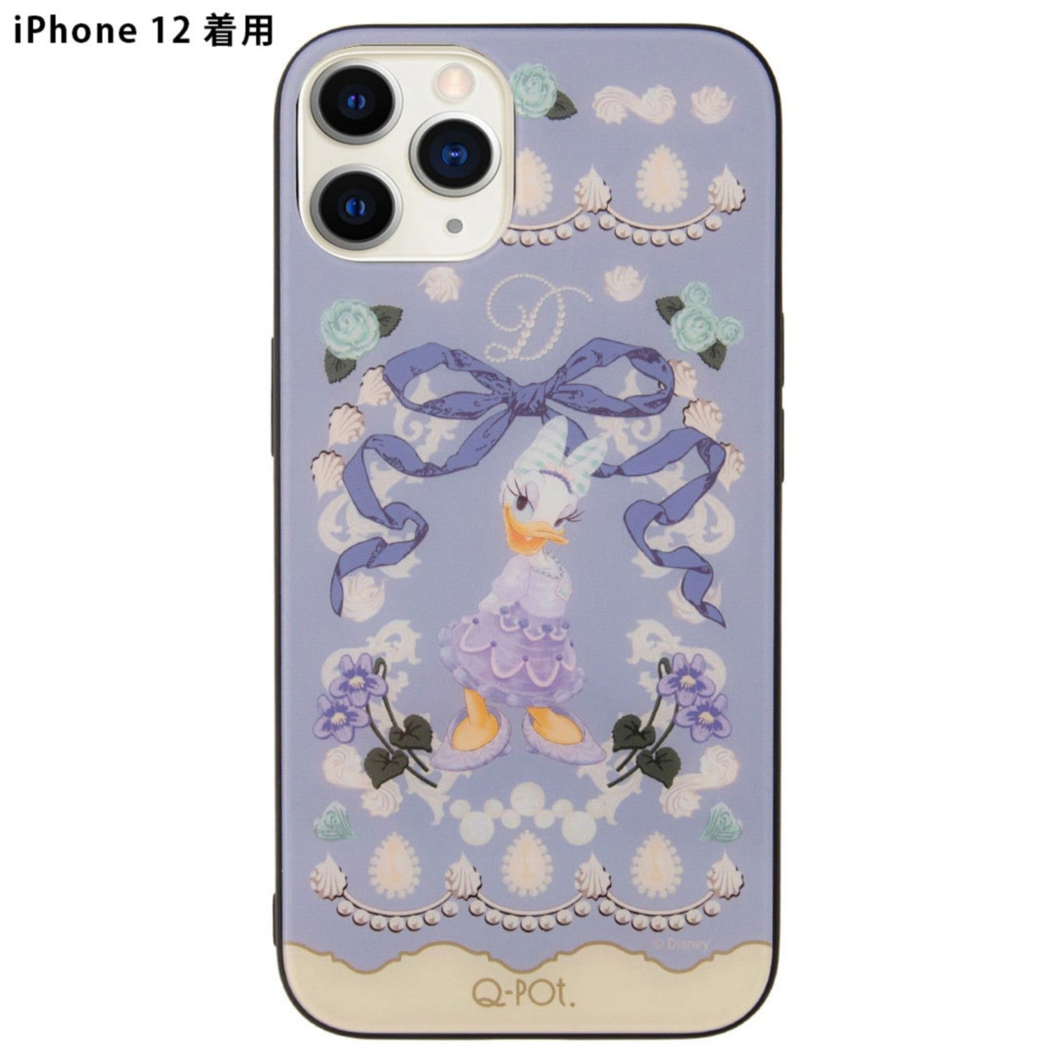 [Q-Pot] Daisy/iPhone12/12Pro Hard Glass Case Sweets