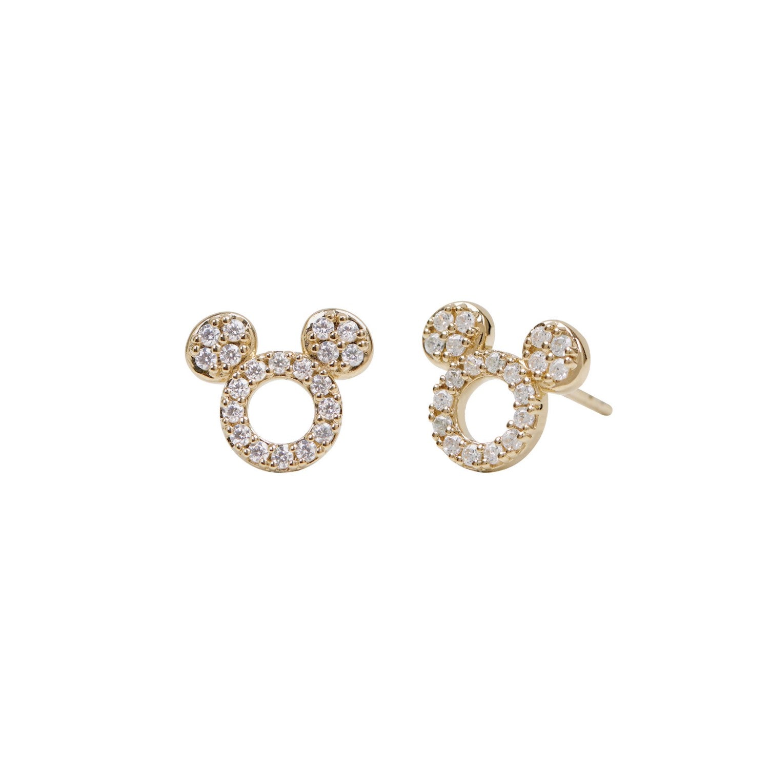 [RAVIPA] Mickey Earrings Icon Gold Mickey & Friends