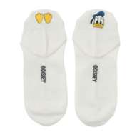 [Restock] Donald Socks Ankle Pop-up Embroidery Asymmetric White 23-25
