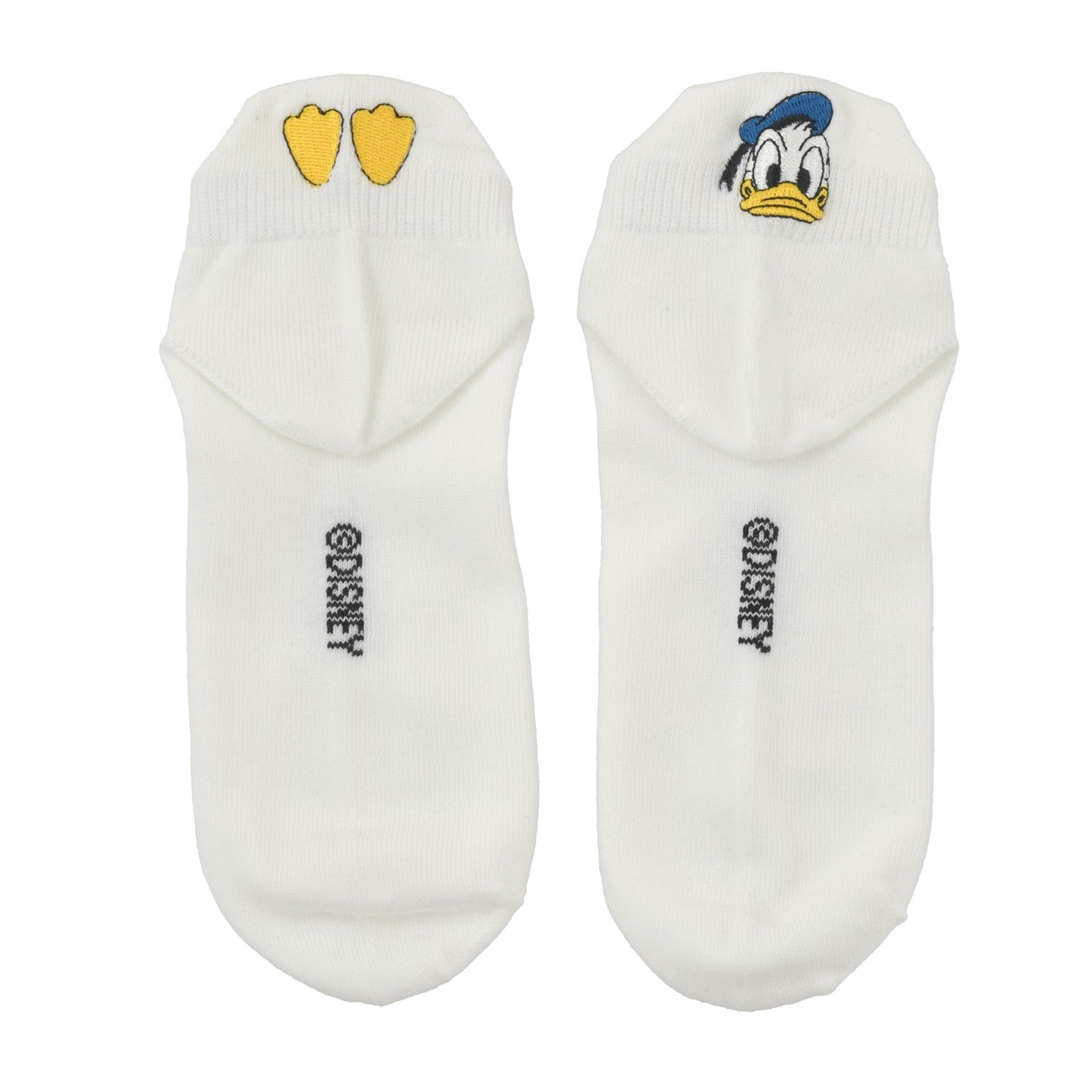 [Restock] Donald Socks Ankle Pop-up Embroidery Asymmetric White 23-25