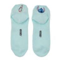 [Restock] Stitch & Scrump Socks Ankle Pop-up Face Embroidery Asymmetric Blue
