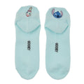 [Restock] Stitch & Scrump Socks Ankle Pop-up Face Embroidery Asymmetric Blue