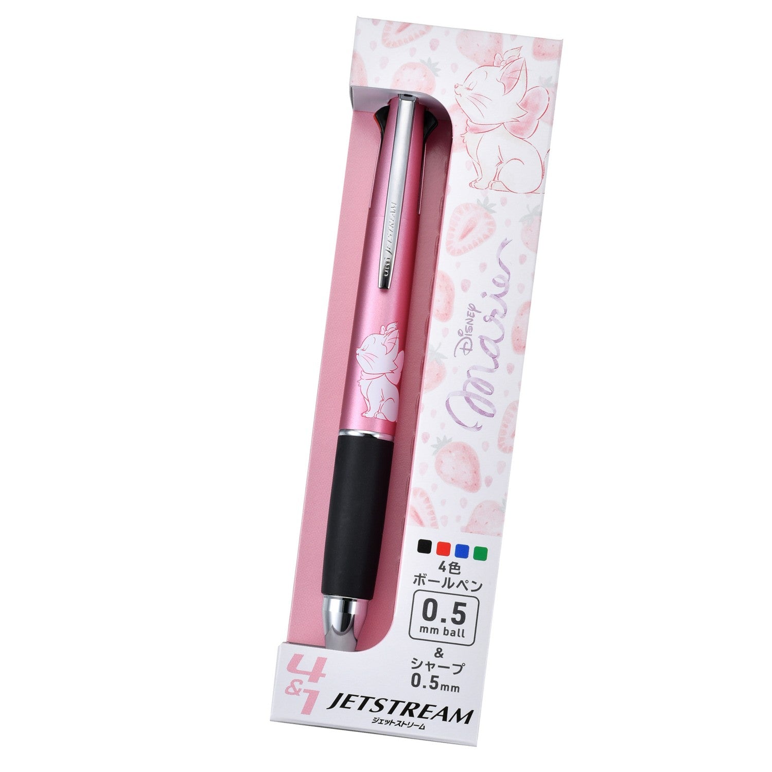 [Restock] Marie Fashionable Cat Jet Stream Multifunctional Pen 4&1 0.5 White ...