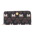 [Q-pot] Round zipper wallet Mickey & Minnie cream sandwich cocoa cookie