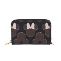 [Q-Pot] Compact Round Zipper Wallet Mickey & Minnie Cream Sand Cocoa Cookie