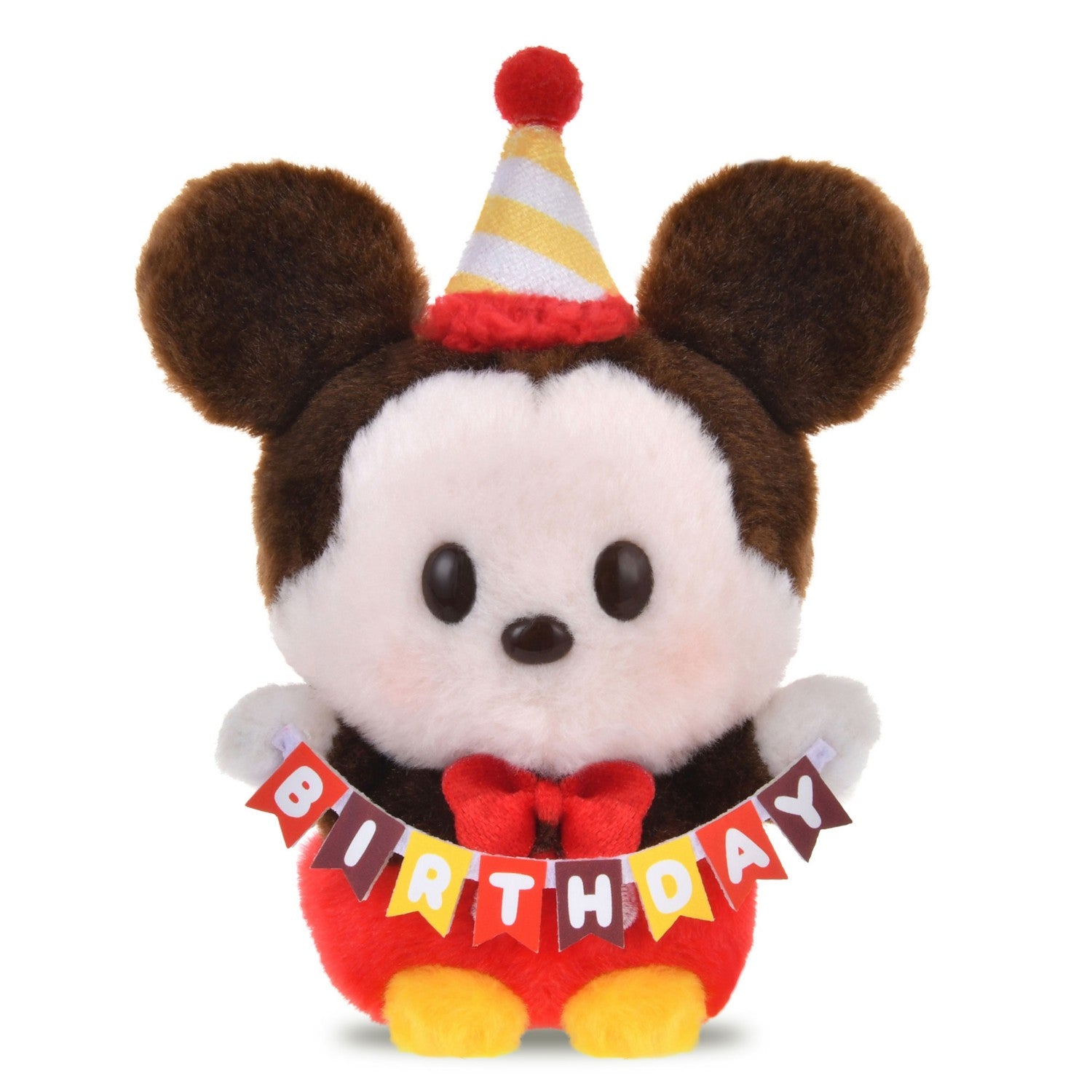 Mickey Plush Toy Urupocha-chan Mickey & Minnie Birthday